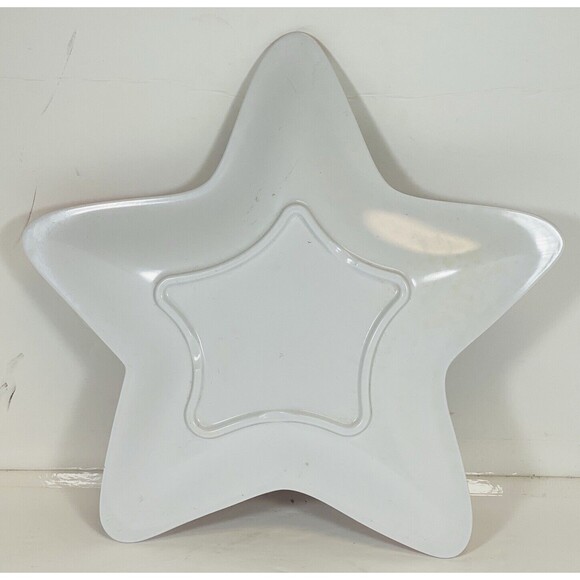 Plastic red/ Blue striped plate USA decor 11”x10” - Picture 2 of 2